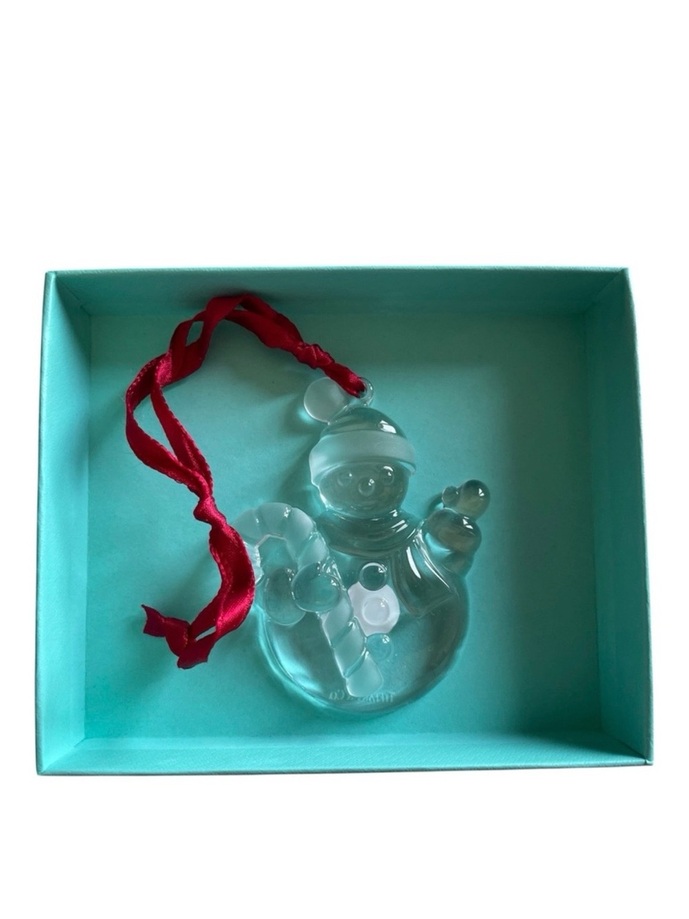 Tiffany & co. Crystal snowman ornament